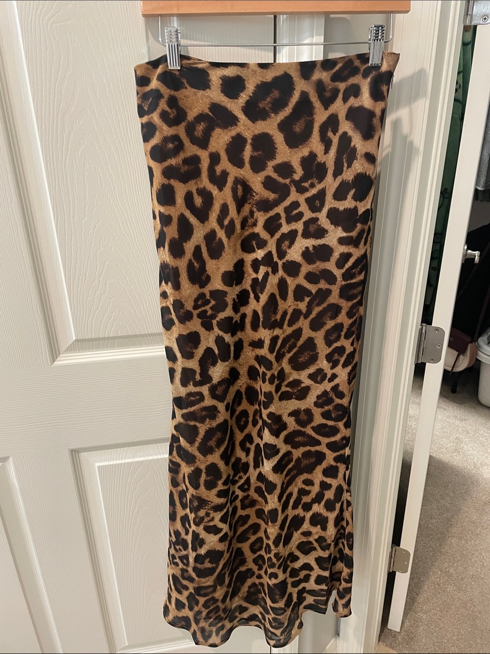 VICI Leopard-Print Skirt- Brown & Black midi-maxi